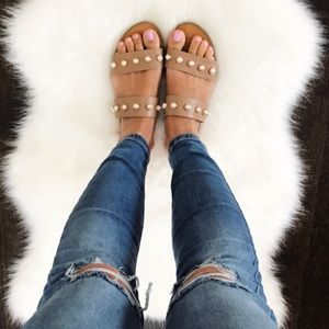 Jole Pearl Strap Tan Sandals Steve Madden 7